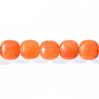 【杰鴻】紅東陵凸面凸邊正方形寶石珠，7-8MM DIY手工藝材料，正方形凸邊設計，色彩鮮豔, 1個, 7mm