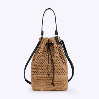 GOYES 라탄 버킷백 여성 크로스백 코디 숄더백 캐주얼 비치백