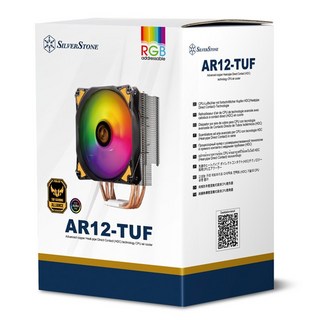 小白的生活工場*SilverStone (AR12-TUF)CPU散熱器/內置120mm PWM ARGB風扇, 1個