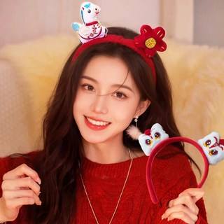 兒童髮飾新年髮箍，可愛卡通造型髮夾，女童寶寶頭飾，新年必備