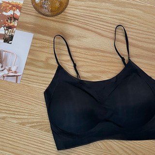 【Fee現貨】超薄果凍固定杯細肩無鋼圈內衣 BRA TOP 細肩帶 小可愛 固定杯 交叉美背 女背心 (四色可選)