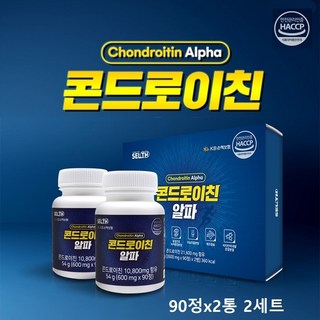 상어연골 콘드로이친 c6s 보스웰리아 초록입홍합 우슬 정제 해썹 인증, 2세트, 90정x2통