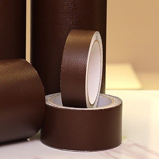 오베이요 가죽 리폼 테이프 소파 보수 스티커, 다크 브라운