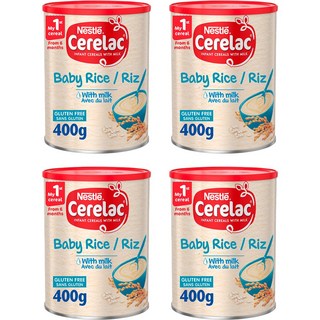 네슬레 세레락 쎄레락 베이비 라이스 밀 이유식 분유 6개월+ 400g 4통, 4개