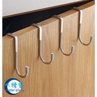 不銹鋼304廚房櫥櫃掛鉤/多用途加厚實用雙鉤/門背掛鉤櫃門收納鉤, 1個