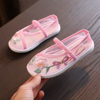 兒童涼鞋 女童繡花鏤空透氣漢服公主鞋 DT01A