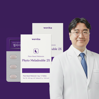 위비타 식물성 멜라토닌 5mg 파이토 멜라더블 2X, 2개, 60정