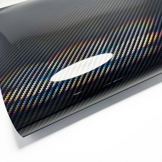 글로스 레이저 실버 카본 비닐 필름 오토바이 바디 스티커 레인보우 자동차 커버 액세서리 포일, Laser Black, 50CM X 152CM