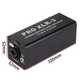 PRO XLR-3 立體聲接地迴路隔離器 3.5 RCA 6.35 XLR 音頻濾波器, 1個, XLR-3立體聲專業版一臺
