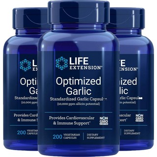LIFE EXTENSION 大蒜萃取膠囊, 200顆, 3罐