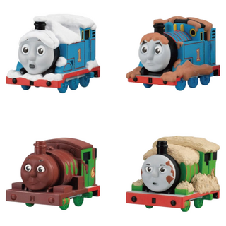 BANDAI 湯瑪士小火車排隊公仔 全4款 扭蛋 轉蛋 模型 M.M小舖, 1個, 整套1G161