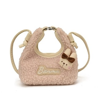韓風立體小兔毛絨斜背包 迷你零錢包 小廢包 寶寶小孩零錢包 女童大童