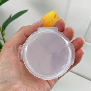 온더칩 양면 에어퍼프케이스 1+1 보관함 휴대용퍼프케이스, 양면퍼프케이스 -2개, 1개, 반투명