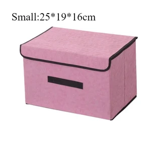 접이식 부직포 보관 상자 회색 가정 용품 의류 속옷 양말, Pink S