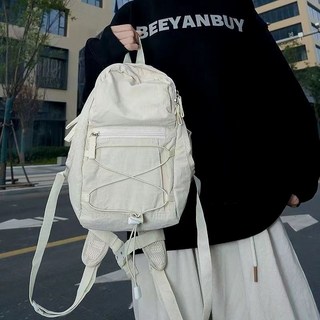 戶外撞色雙肩包輕便旅行包登山小揹包高顏值初高中學生上課書包潮, 20*10*28小號(白色)【主推色】, 1個
