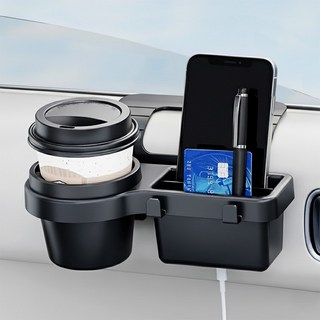 차량용 창틀 컵홀더 다용도 수납 핸드폰 거치 미니 트레이 5in1, 2개