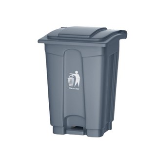 100L 腳踏式 垃圾桶 附蓋 防潮抗摔 隔絕異味 靜音關合, 灰色