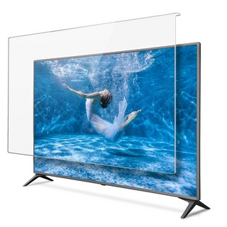 모빌앤조이 티비 보호기 86인치(1955x1126mm) 거치형 TV 커버 블루라이트차단 시력 액정보호 필름, 투명, 1개