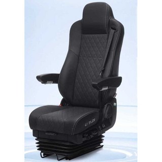 트럭 시트 가죽 운전석 의자 서스펜션 중장비 개조, 1개, 블랙/레드