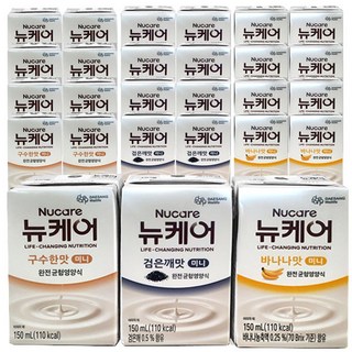뉴케어 균형 영양식 미니 3종 24팩(구수한맛 검은깨 바나나), 24팩, 150ml