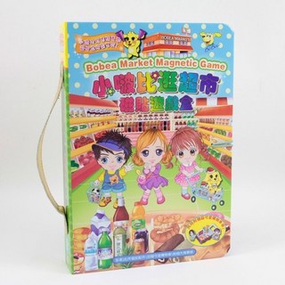 Hi-toys Bobea 小啵比逛超市磁貼遊戲盒，兒童益智玩具，磁性拼圖，超市主題，手眼協調訓練, 1個