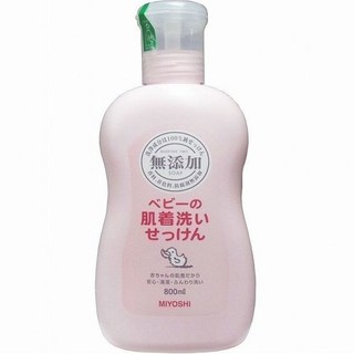 日本 MIYOSHI 無添加 嬰幼兒用洗衣精 (瓶裝) 800ml 【甜園】, 1個, 洗衣精-單罐