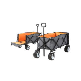 제우스 유아웨건 가벼운 접이식 캠핑 낚시 피크닉 어린이 유아 아기 쌍둥이 광폭타이어 이동식 폴딩 왜건 카트, 1개, 오픈 블랙