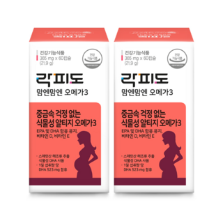 락피도 맘엔맘엔 rTG오메가3 60캡슐 (30일분), 1세트, 120정