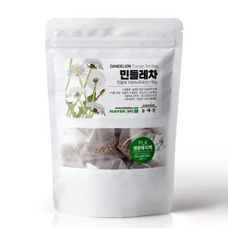 늘해찬 볶은 국산 민들레차 티백 민들레뿌리차 흰민들레 삼각티백 꽃차 대용량, 50개입, 1개