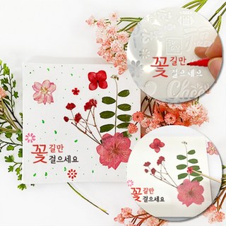 압화만들기 압화공예 원예치료 노인 수업키트, 3. 캔버스 꽃길 압화 액자 만들기 (1인용)