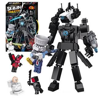 스키비디토일렛 타이탄 카메라맨 레고호환블록, 1개