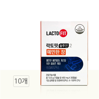 종근당건강 락토핏 솔루션2 예민한 장 30 TD, 30정, 10개
