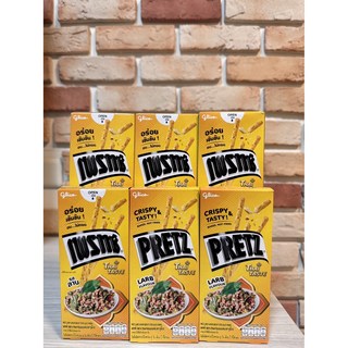 Glico 百力滋打拋豬味餅，泰式風味餅乾，酥脆口感，方便攜帶，下午茶點心首選, 105g, 6個