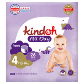 킨도 프리미엄 뉴올데이 팬티형 기저귀 남녀공용, 4단계, 104매