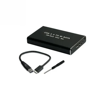 MSATA TO USB3.0 SSD 인클로저 마이크로 외장 하드 드라이브 디스크 박스 스토리지 케이스 어댑터, 01 MSATA