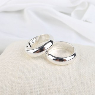 고급 순은99% 실버 쌍가락지 1+1 5돈형 엥게이지반지 두꺼운 은반지