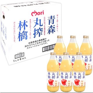 mori青森蘋果汁, 6個, 1L
