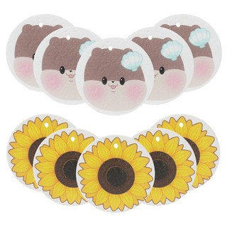 집앤 셀룰로오스 착한 식물성 수세미 수달 해바라기 반반, 1세트, 10개