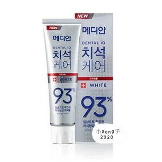 Median 韓國 93% 強效護理牙膏 120g 美白護理 預防蛀牙 口氣清新, 1個, 白-淨白清潔