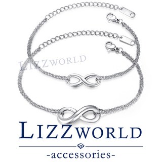 LIZZWORLD 鈦鋼情侶手鍊 C005