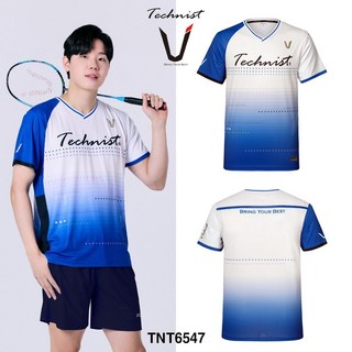 테크니스트 배드민턴 티셔츠 반팔 상의 블루 화이트 TNT6547 남성 여성 경기복