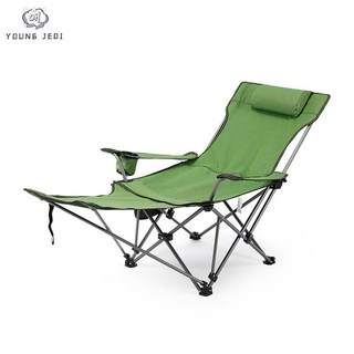 Timo 아웃도어 폴딩 체어 캐주얼 오피스 리클라이너 등받이 낚시 걸상 비치 체어 야외 캠핑 카트, 옷감, 녹색, 1개