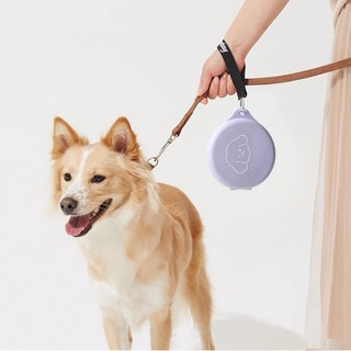 외출용 접이식 강아지 고양이 겸용 2구 실리콘 밥그릇 물그릇, 1개, 그린,옐로우,퍼플