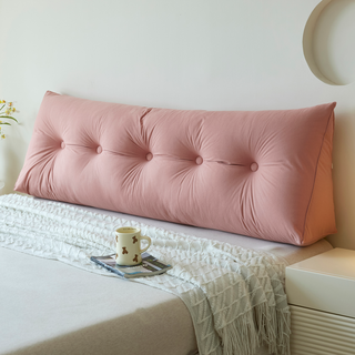 小羊絨舒適晚安靠枕, 藕粉色