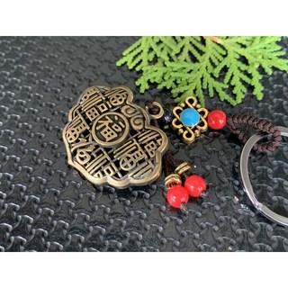 畫意坊 掛件鑰匙扣 福 鑰匙圈 吊飾 銅平安就是福 個性創意純銅小掛件 開運招褔招財平安吉祥 隨身辟邪黃銅, 1個