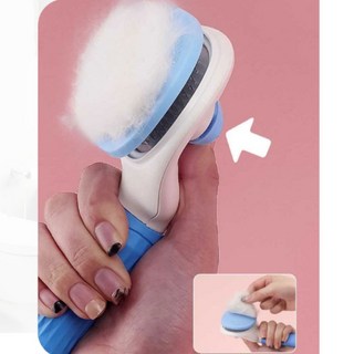 아젤시 반려동물 고양이빗 강아지빗 원터치 털제거 브러쉬, 1개, 블루