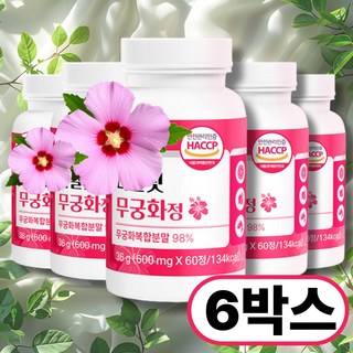 안토시아닌 무궁화다이어트 무궁핏 무궁화추출물 히비스커스 모로오렌지, 6개, 60정