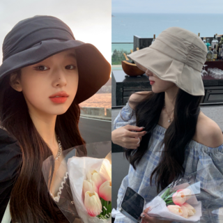 러빙유 러블리 셔링 버킷햇 벙거지 모자