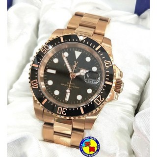 Valentino Coupeau 玫瑰金高精密陶瓷錶圈 100M潛水錶 藍寶石水晶鏡面 石英錶