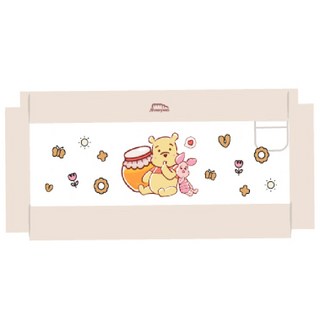 Mommywant 床邊護欄專用布套，卡通圖案，親膚材質，安全防撞, 布套-190cm蜜罐熊, 蜜罐熊190cm